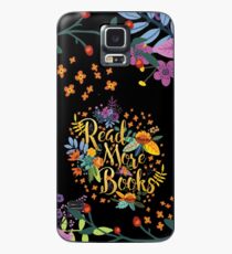 Funda/vinilo para Samsung Galaxy Leer más libros - Floral Gold - Black