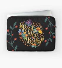 Lesen Sie mehr Bücher - Floral Gold - Schwarz Laptoptasche