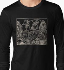 Totentanz / Dance of macabre - white print Langarmshirt