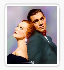 Colorized Joan Crawford & Clark Gable in 1931 Possessed Sticker