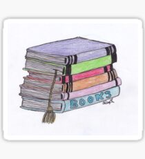 Stacked Books Sticker