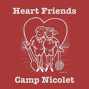 Artwork thumbnail, Retro Camp Nicolet Heart Friends Gear by CampNicolet