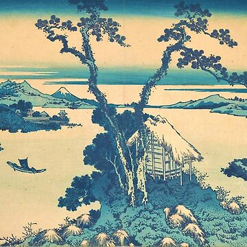 Katsushika Hokusai- A View of Mount Fuji Across Lake Suwa Relaxed