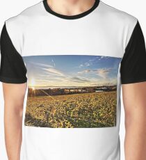 Sunset over Grape Orchards - Lake Constance Graphic T-Shirt