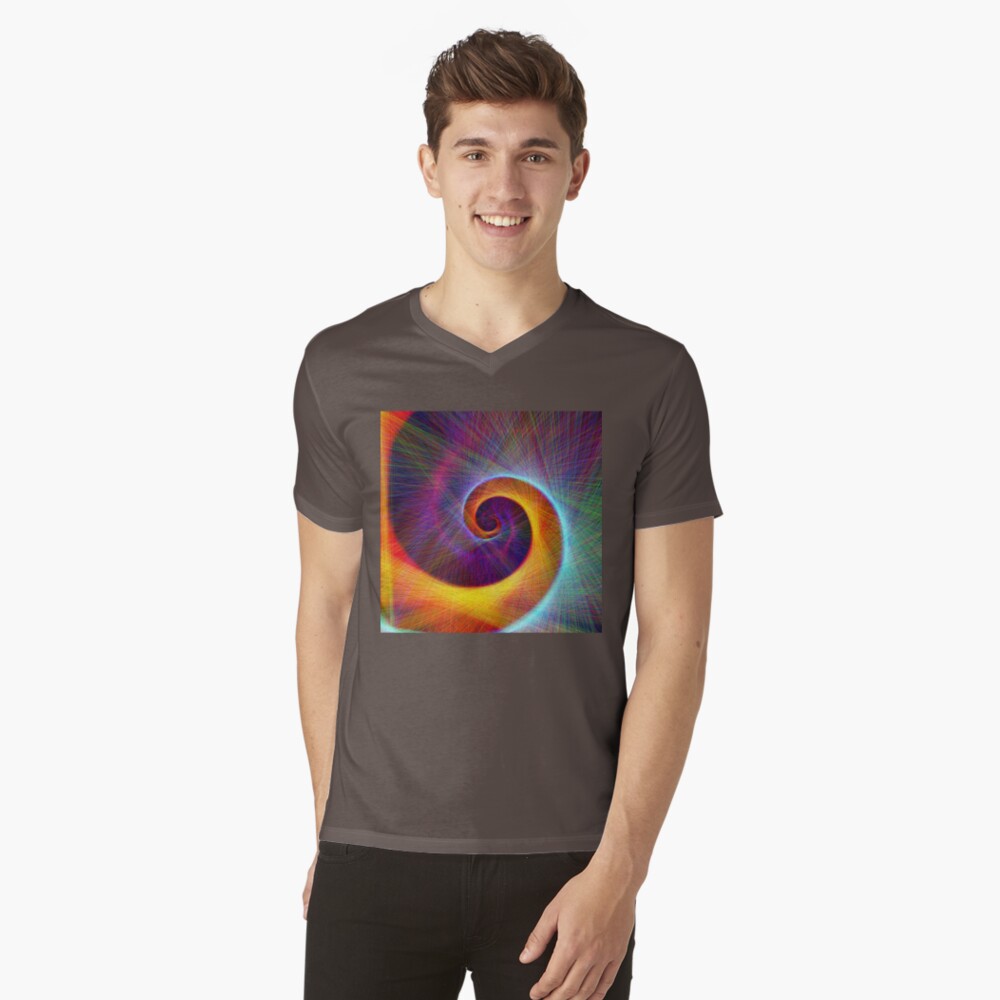 Fibonacci spiral, linify V-Neck T-Shirt