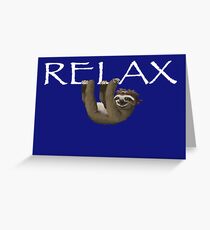 Relax Sloth Greeting Card