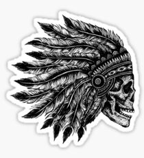 Native Headdress Skull Sticker