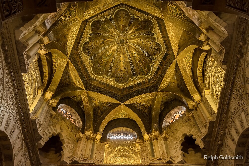 Ornate roof in Mezquita-Catedral de Córdoba by Ralph Goldsmith