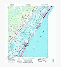 USGS TOPO Map New Jersey NJ Sea Isle City 254872 1952 24000 Photographic Print