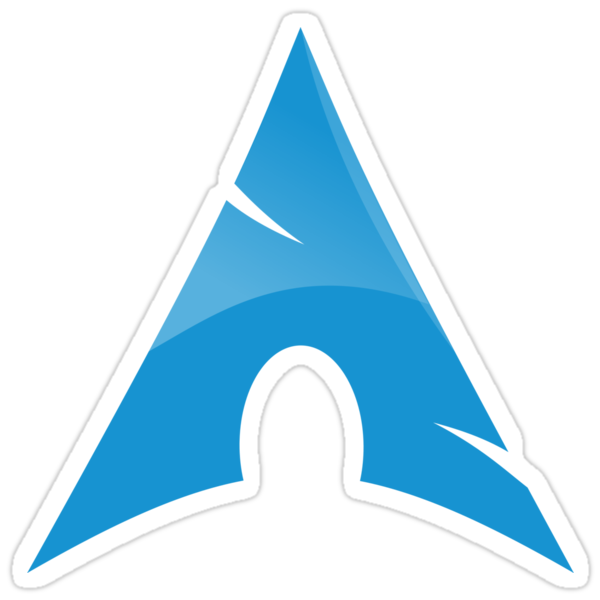 Arch Linux Logo Stickers By Gnulinux Redbubble