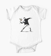 Flower man - Street art Short Sleeve Baby One-Piece