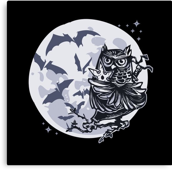 ninja owl canvas prints
