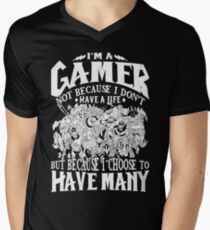 Dota 2 Shirts: I am a (DOTA) gamer. Not because I don't have a life, but because I choose to have many! Men's V-Neck T-Shirt
