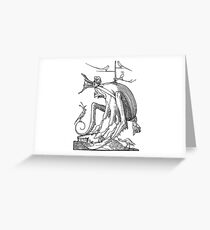 Droll Dreams of Pantagruel Plate 7 Greeting Card