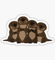 Sea otters Q Sticker