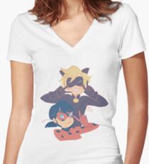 Miraculous Victory! Women's Fitted V-Neck T-Shirt