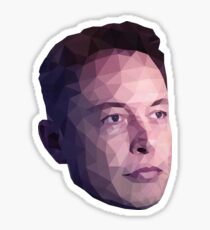 Low Poly Hero: Elon Musk – Sticker Sticker