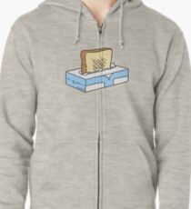 Toast in Tissue Box Zipped Hoodie