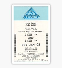 Star Tours Fastpass Sticker