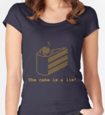 Der Kuchen ist eine Lüge! (Fan Art) Tailliertes Rundhals-Shirt