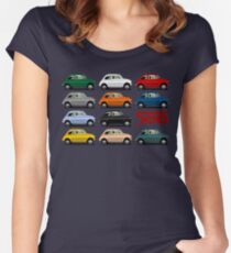 Fiat 500 side view Women's Fitted Scoop T-Shirt