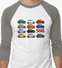 Fiat 500 side view Men's Baseball ¾ T-Shirt