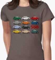 Fiat 500 side view Women's Fitted T-Shirt