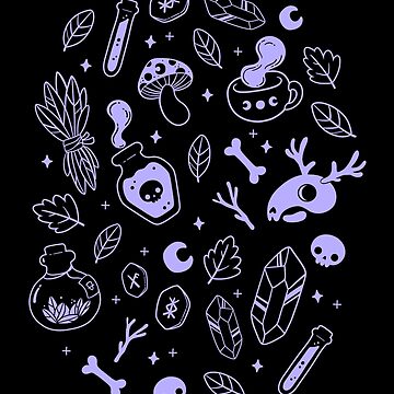 Artwork thumbnail, Witchy Ingredients // Black and Purple | Nikury by nikury