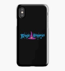 Magic Happens with witches hat iPhone Case/Skin