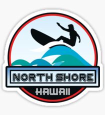 Surfing North Shore Hawaii Oahu Surf Surfboard Waves Surfer Sticker