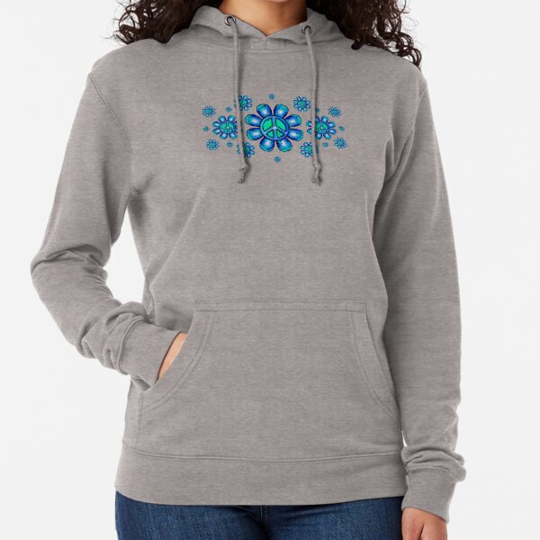 Peace Flowers Lightweight Hoodie