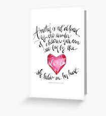 A Mother is Not Defined by the number of children you can see, but by the love she holds in her heart. - Franchesca Cox Greeting Card