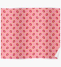 Pink Grapefruit Pattern Poster