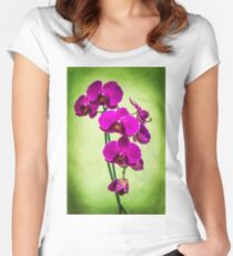 Orchid in Green Women's Fitted Scoop T-Shirt