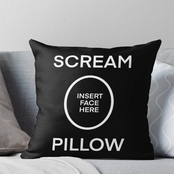 SCREAM PILLOW Throw Pillow