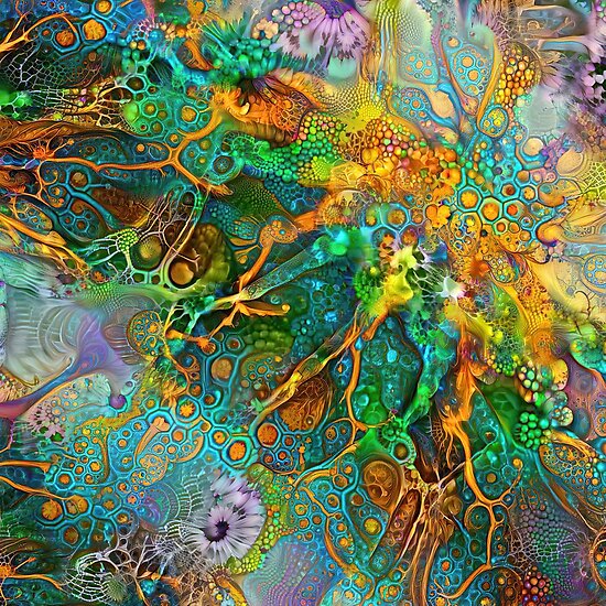 Deepdream floral fractalize space galaxy abstraction