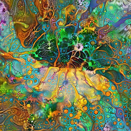 Deepdream floral fractalize space galaxy abstraction
