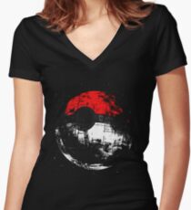 Pokeball Women's Fitted V-Neck T-Shirt