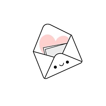 Cute envelope Cartoon Sticker for Sale by Ella Way