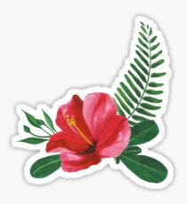 Summer watercolor beautiful tropical flower Sticker