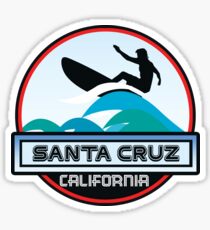 Surfing Santa Cruz California Surf Surfboard Waves Surfer Sticker