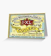 Advertisement: George Wostenholm and Son Ltd., IXL cutlery, Washington Works, Sheffield, c. 1940 Greeting Card