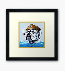 Salziger Hund Gerahmtes Wandbild