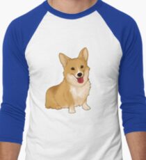 Cute smiling corgi Men's Baseball Âľ T-Shirt