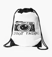 I Shoot Things Drawstring Bag