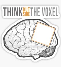Denken Sie außerhalb des Voxel Sticker