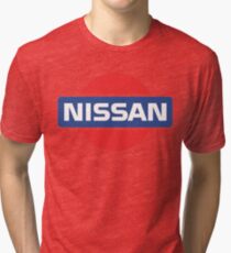 Camiseta de tejido mixto Logotipo retro de Nissan