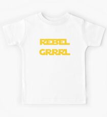 REBEL GIRL GRRRL PRINCESS LEIA STAR WARS Kids Tee