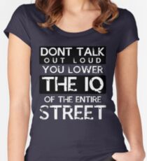 Sherlock - Don't Talk Out Loud... Women's Fitted Scoop T-Shirt