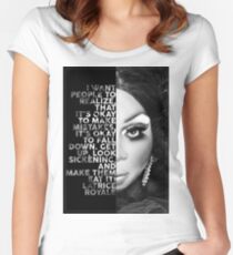 Latrice Royale Text Portrait Women's Fitted Scoop T-Shirt